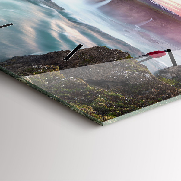 Orologio quadrato Paesaggio con cascata