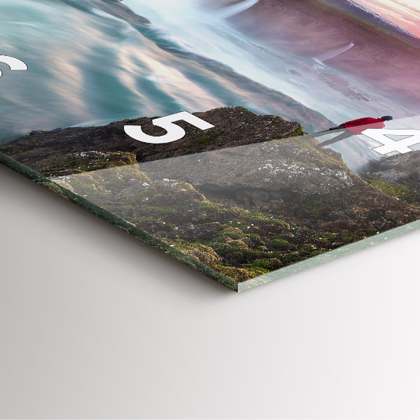 Orologio quadrato Paesaggio con cascata