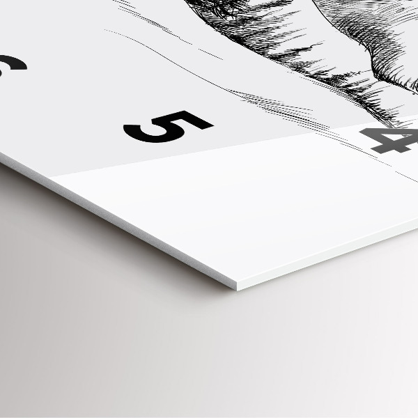 Orologio quadrato Montagne disegnate