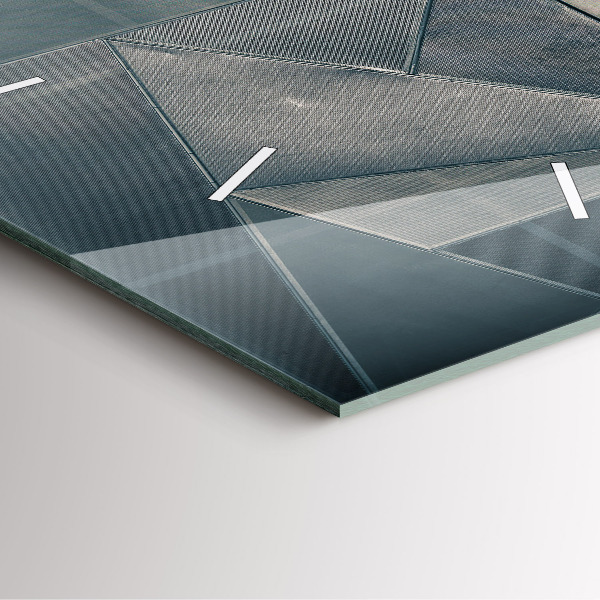 Orologio quadrato Triangoli astratti in metallo