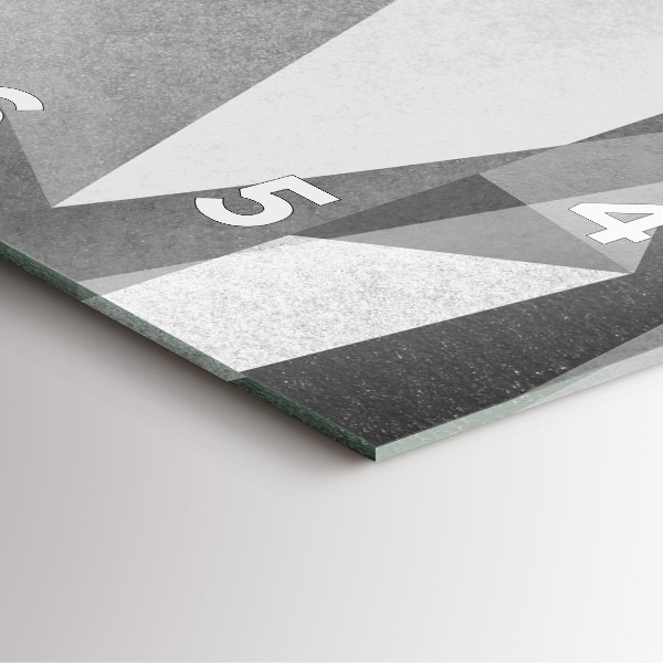 Orologio quadrato Astrazione geometrica grigia