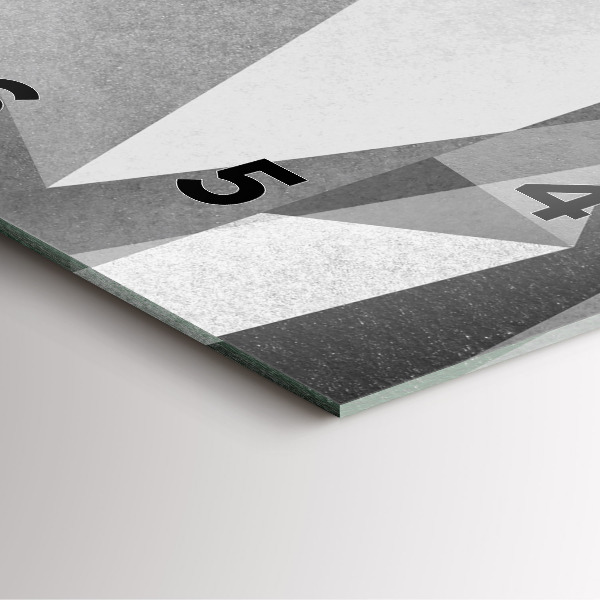 Orologio quadrato Astrazione geometrica grigia