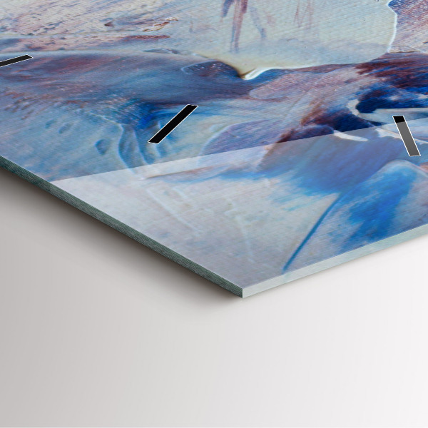 Orologio quadrato in vetro Texture di vernice astratta