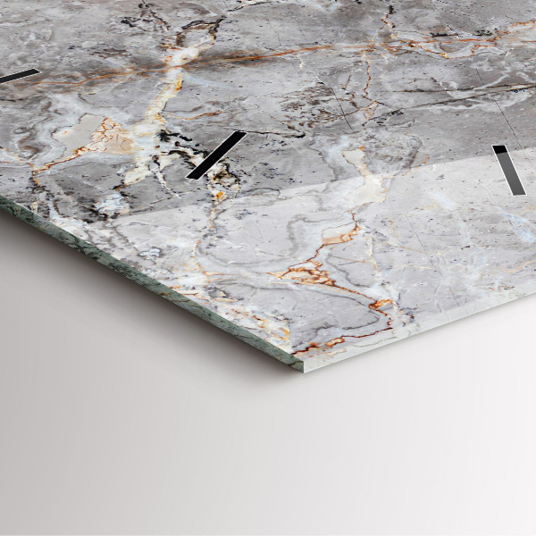 Orologio quadrato in vetro Marmo granito grigio