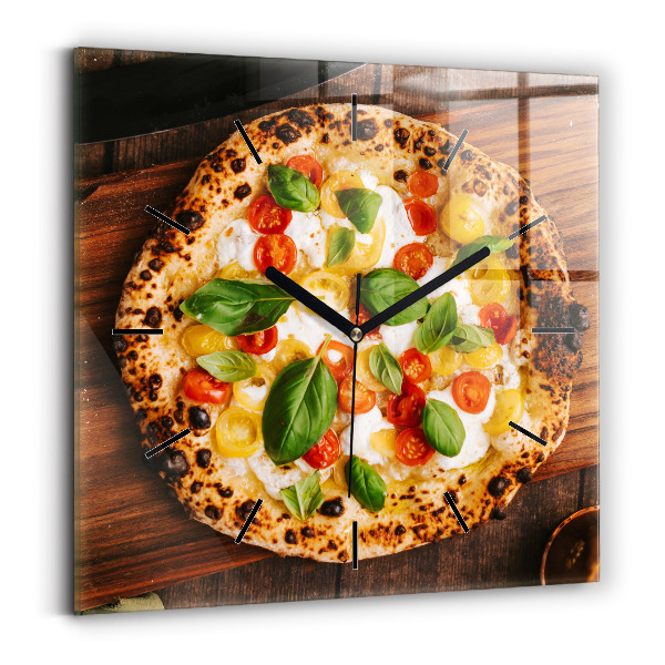 Orologio quadrato pizza italiana