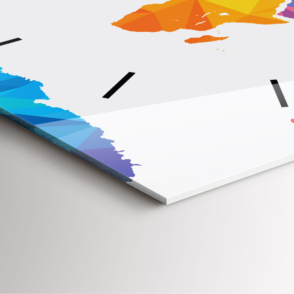 Orologio quadrato Mappa del mondo astratta