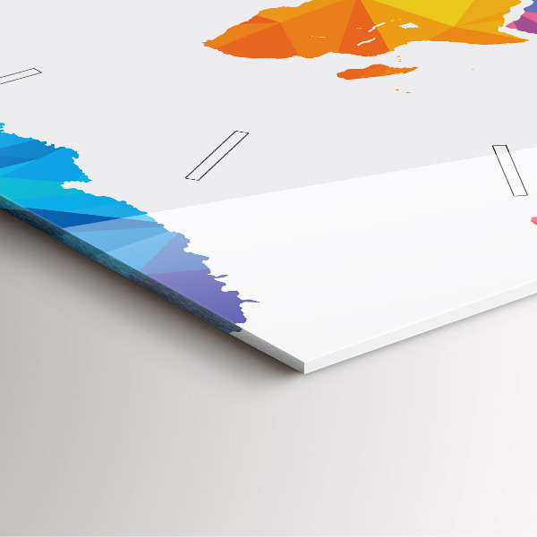 Orologio quadrato Mappa del mondo astratta