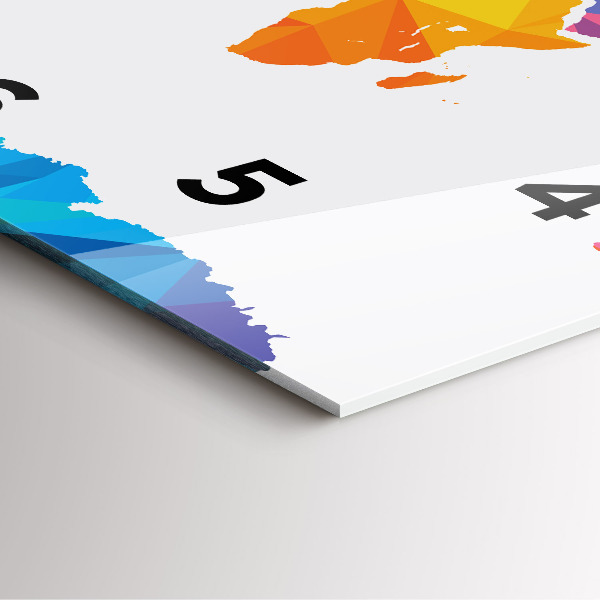 Orologio quadrato Mappa del mondo astratta