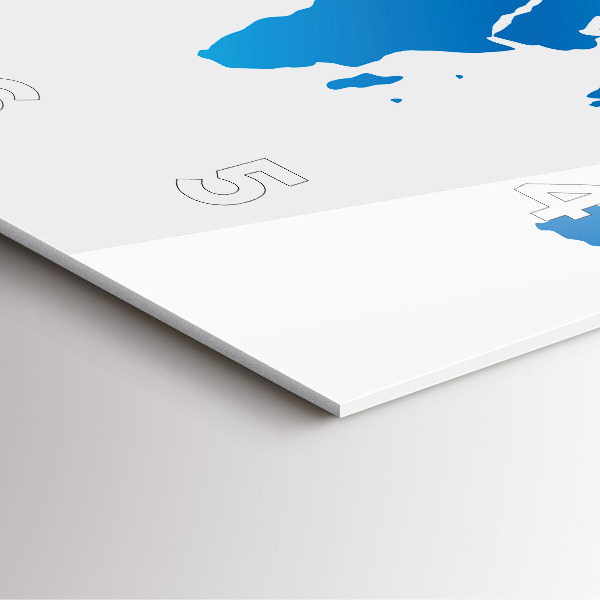 Orologio quadrato Mappa del mondo