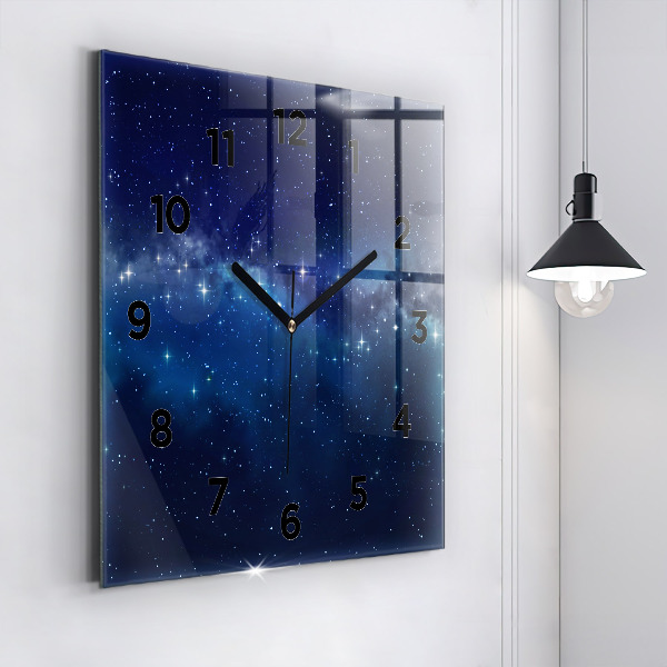 Orologio quadrato Stelle del cielo scuro
