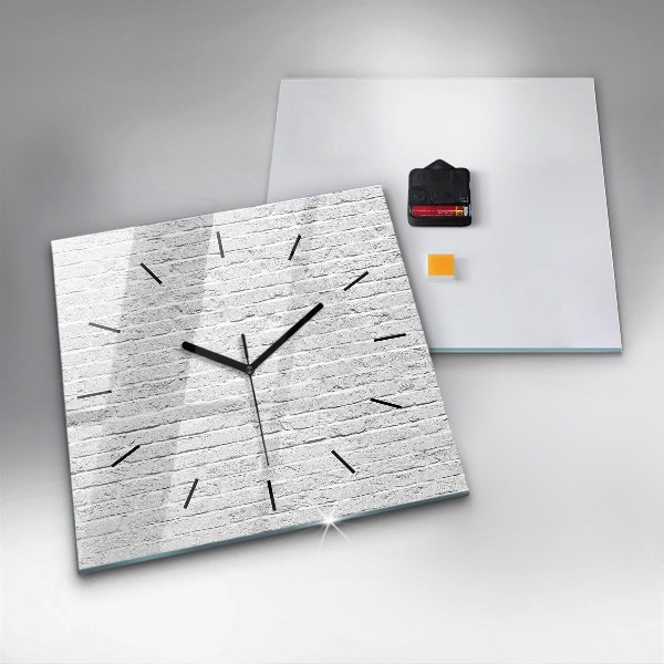 Orologio quadrato Un muro di mattoni leggeri
