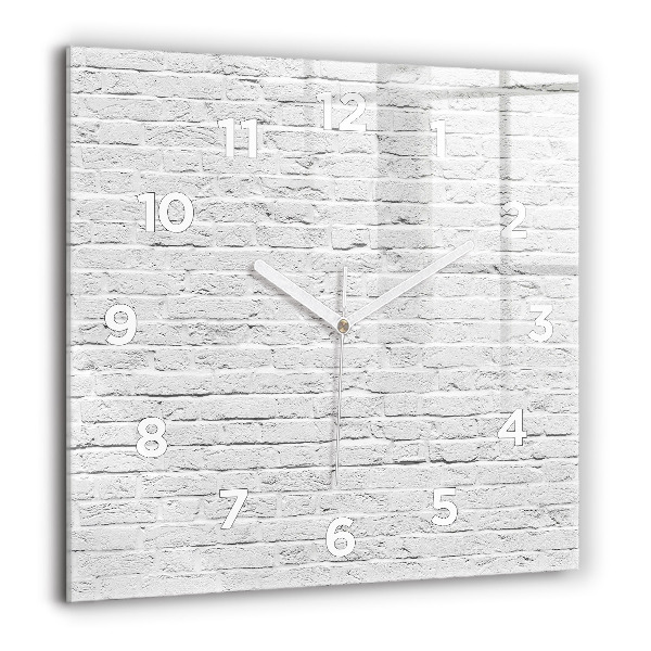 Orologio quadrato Un muro di mattoni leggeri