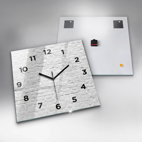 Orologio quadrato Un muro di mattoni leggeri