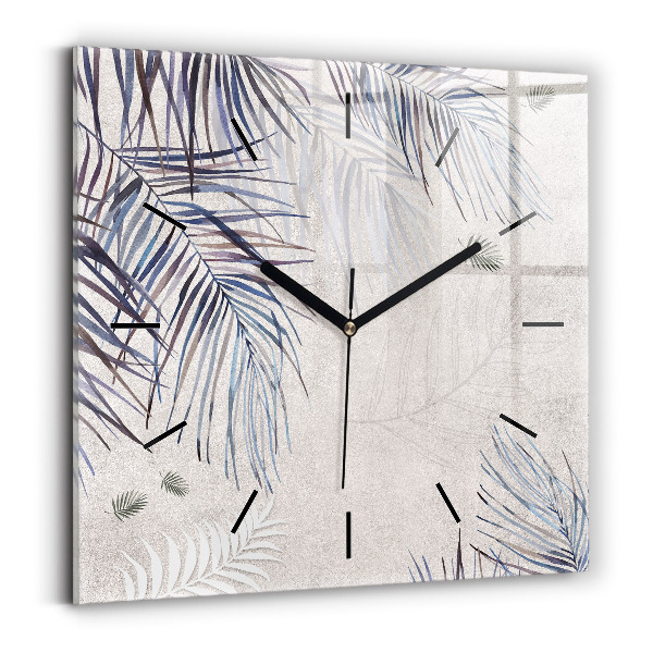 Orologio quadrato Foglia di palma