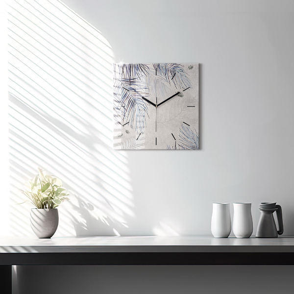 Orologio quadrato Foglia di palma