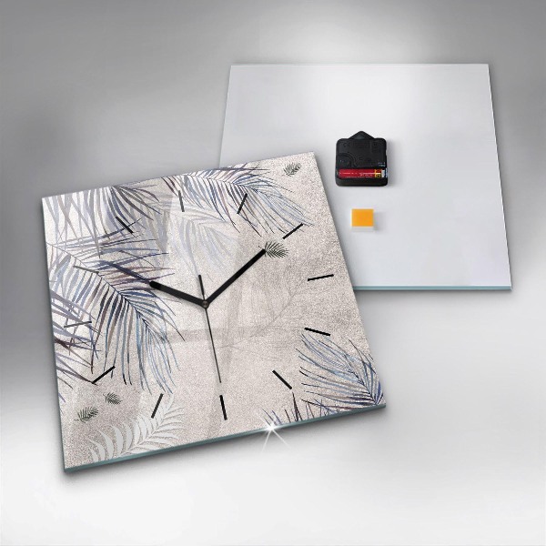 Orologio quadrato Foglia di palma