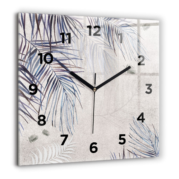 Orologio quadrato Foglia di palma