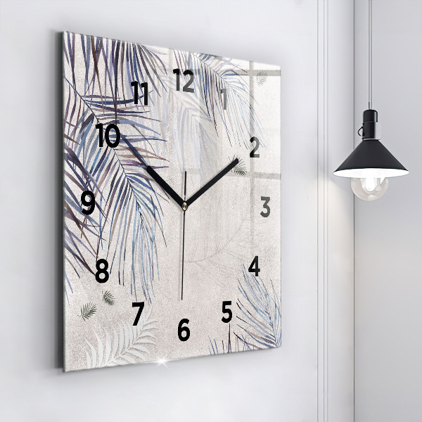 Orologio quadrato Foglia di palma