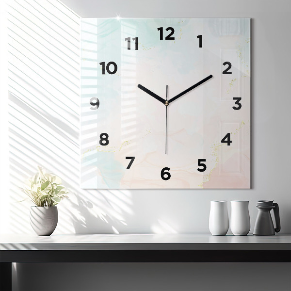 Orologio quadrato Marmo acquerello