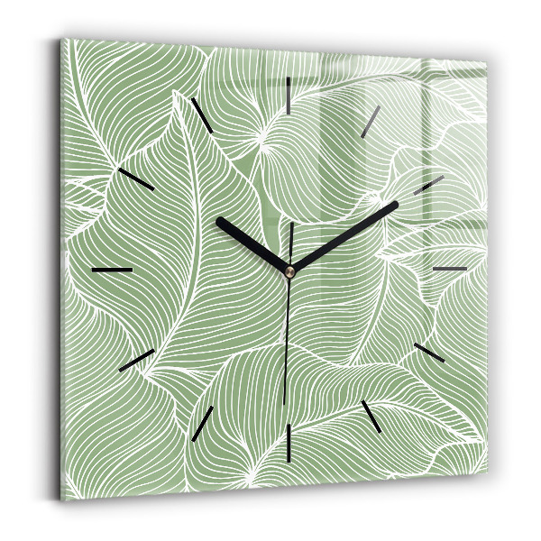 Orologio quadrato Foglie modello natura