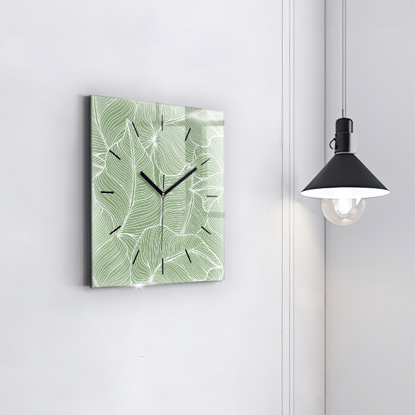 Orologio quadrato Foglie modello natura