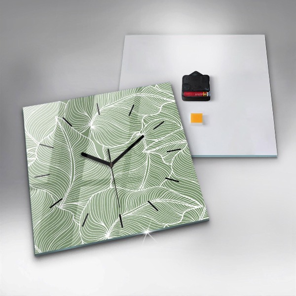 Orologio quadrato Foglie modello natura