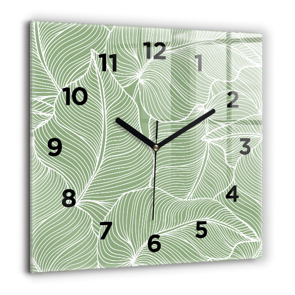 Orologio quadrato Foglie modello natura