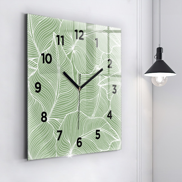Orologio quadrato Foglie modello natura