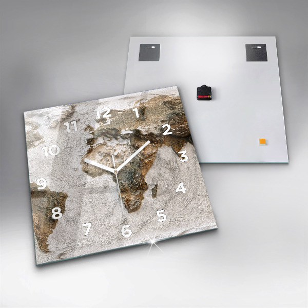 Orologio quadrato Mappa del vecchio mondo