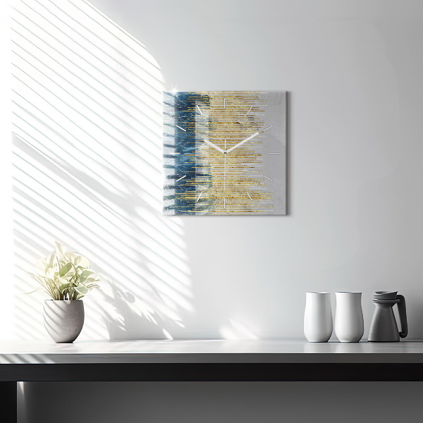 Orologio quadrato Motivo decorativo e oro