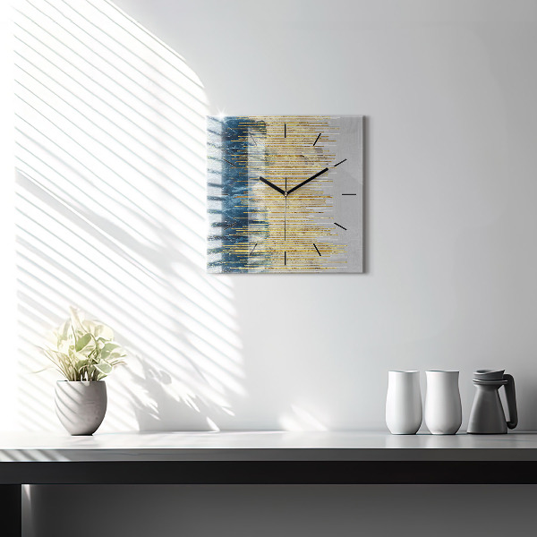 Orologio quadrato Motivo decorativo e oro