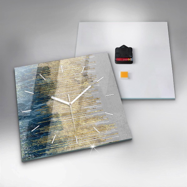 Orologio quadrato Motivo decorativo e oro