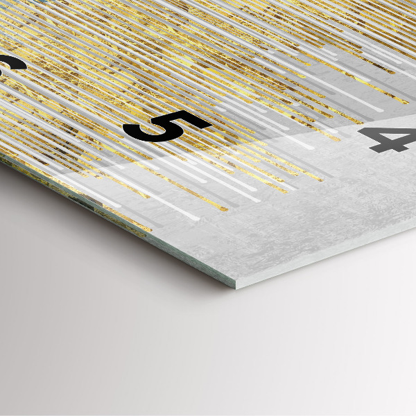 Orologio quadrato Motivo decorativo e oro