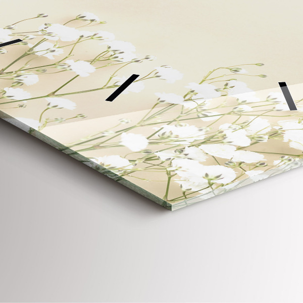 Orologio quadrato Fiori di gipsofila in fiore