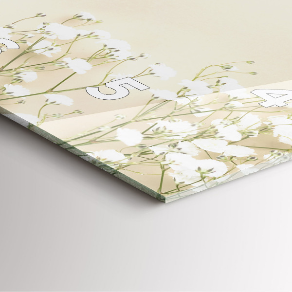 Orologio quadrato Fiori di gipsofila in fiore