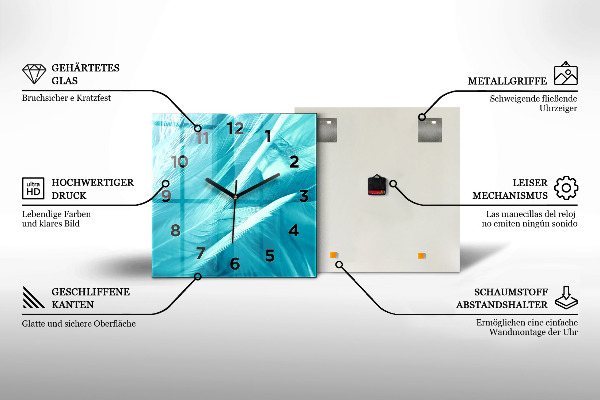 Orologio quadrato Cascata tra il muschio