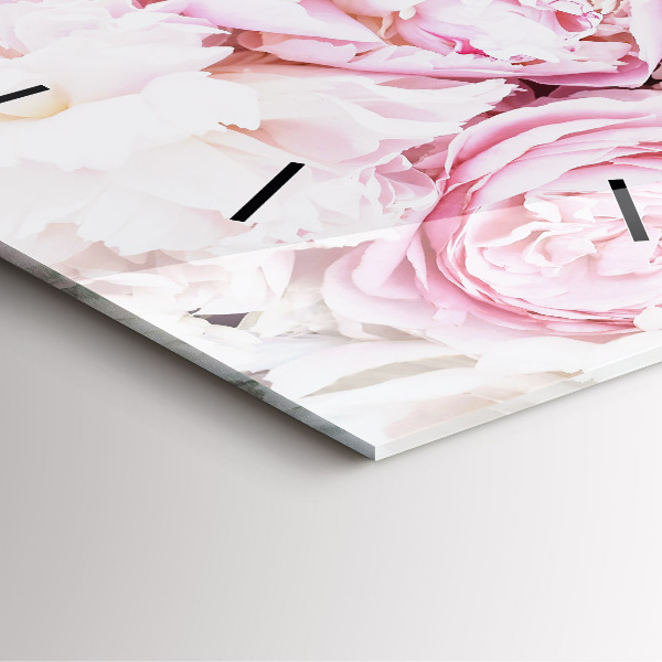 Orologio quadrato Fiori decorativi