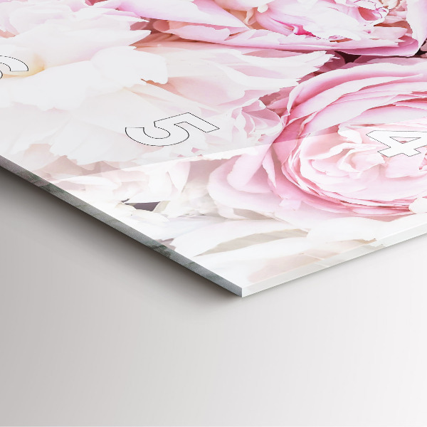 Orologio quadrato Fiori decorativi