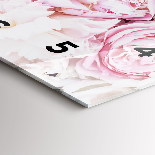 Orologio quadrato Fiori decorativi