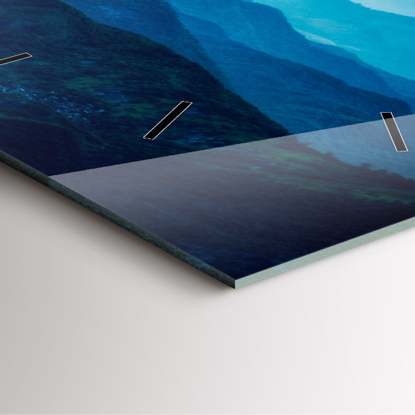 Orologio quadrato Montagne acquerellate