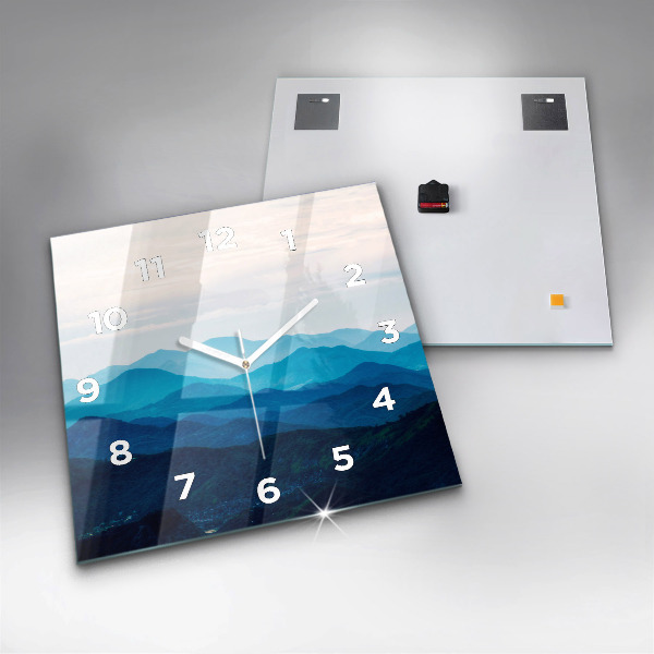 Orologio quadrato Montagne acquerellate