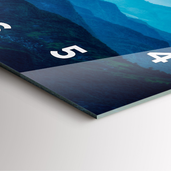 Orologio quadrato Montagne acquerellate