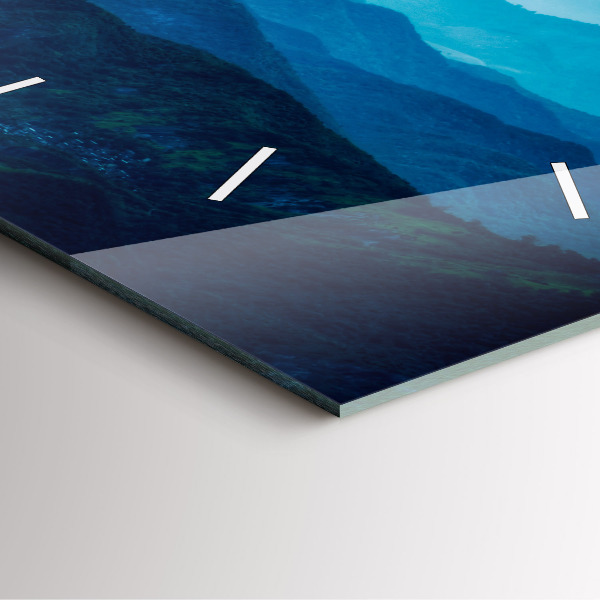 Orologio quadrato Montagne acquerellate