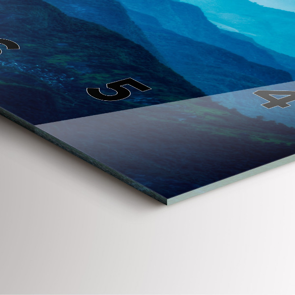 Orologio quadrato Montagne acquerellate