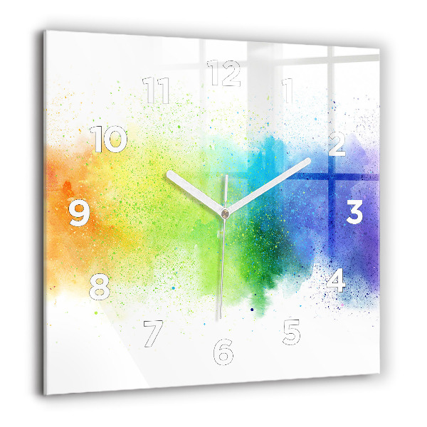 Orologio quadrato Arcobaleno astratto