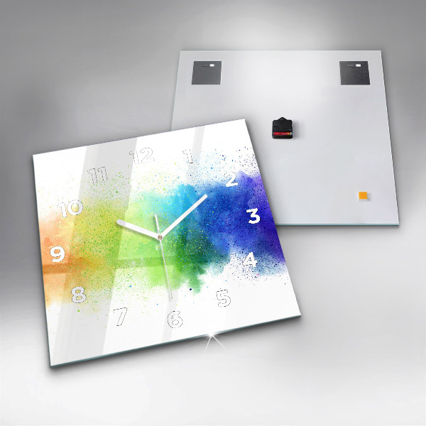 Orologio quadrato Arcobaleno astratto