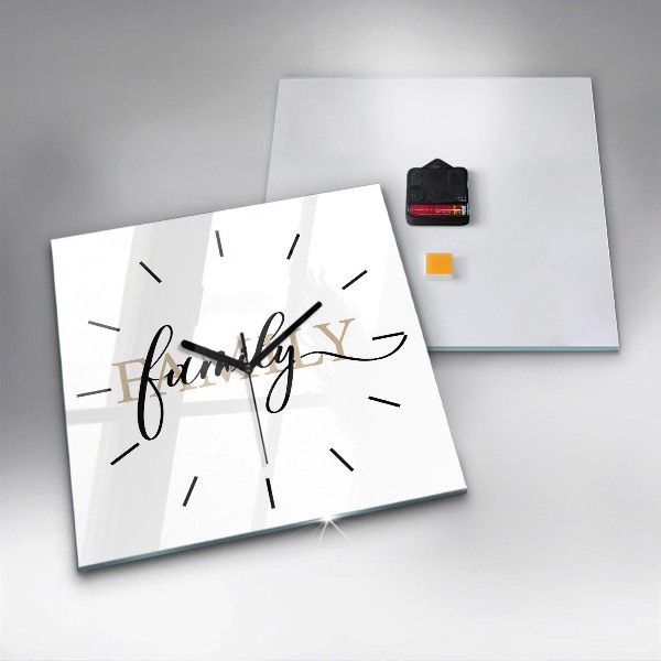 Orologio quadrato Iscrizione di famiglia