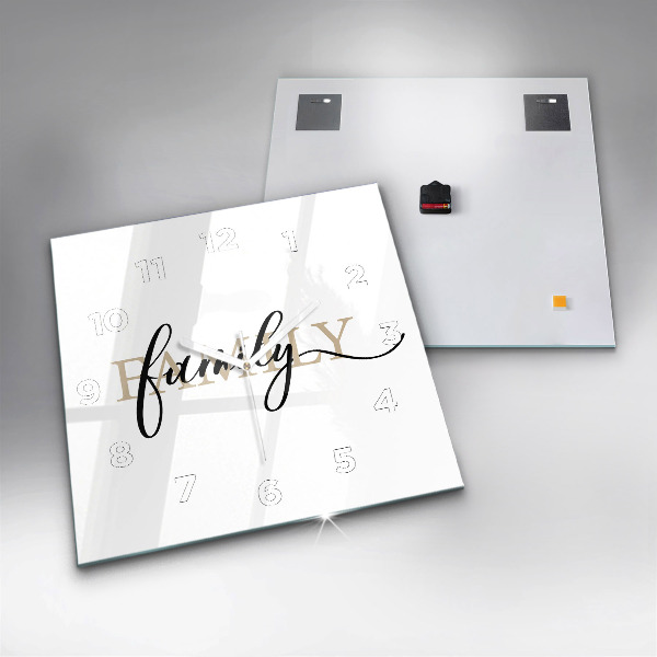 Orologio quadrato Iscrizione di famiglia