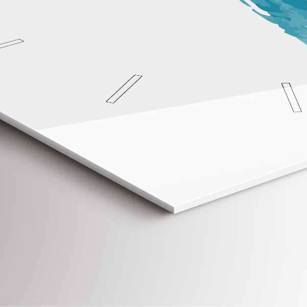 Orologio quadrato Pennellate