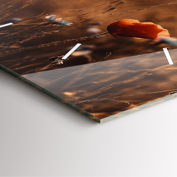 Orologio quadrato Alba sul campo